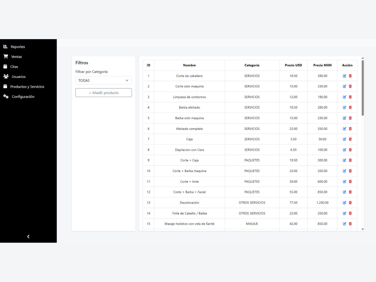 Classicman Barbershop - Sistema